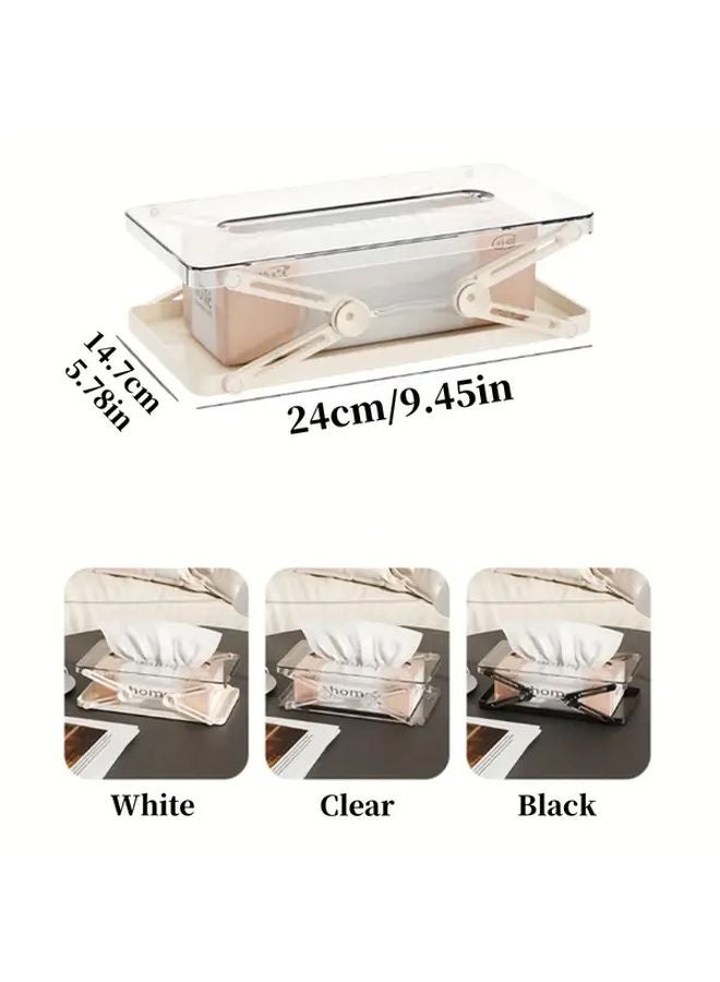 Black Automatic Spring Loaded Tissue Box Holder For Kitchen Bathroom Office - Image 3